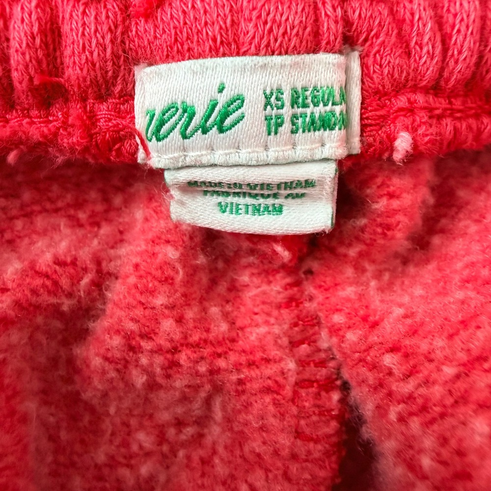 Aerie Everyday Red‎ Women's Jogger Sweatpants XS Logo Cozy Lounge Athleisure - Picture 5 of 5